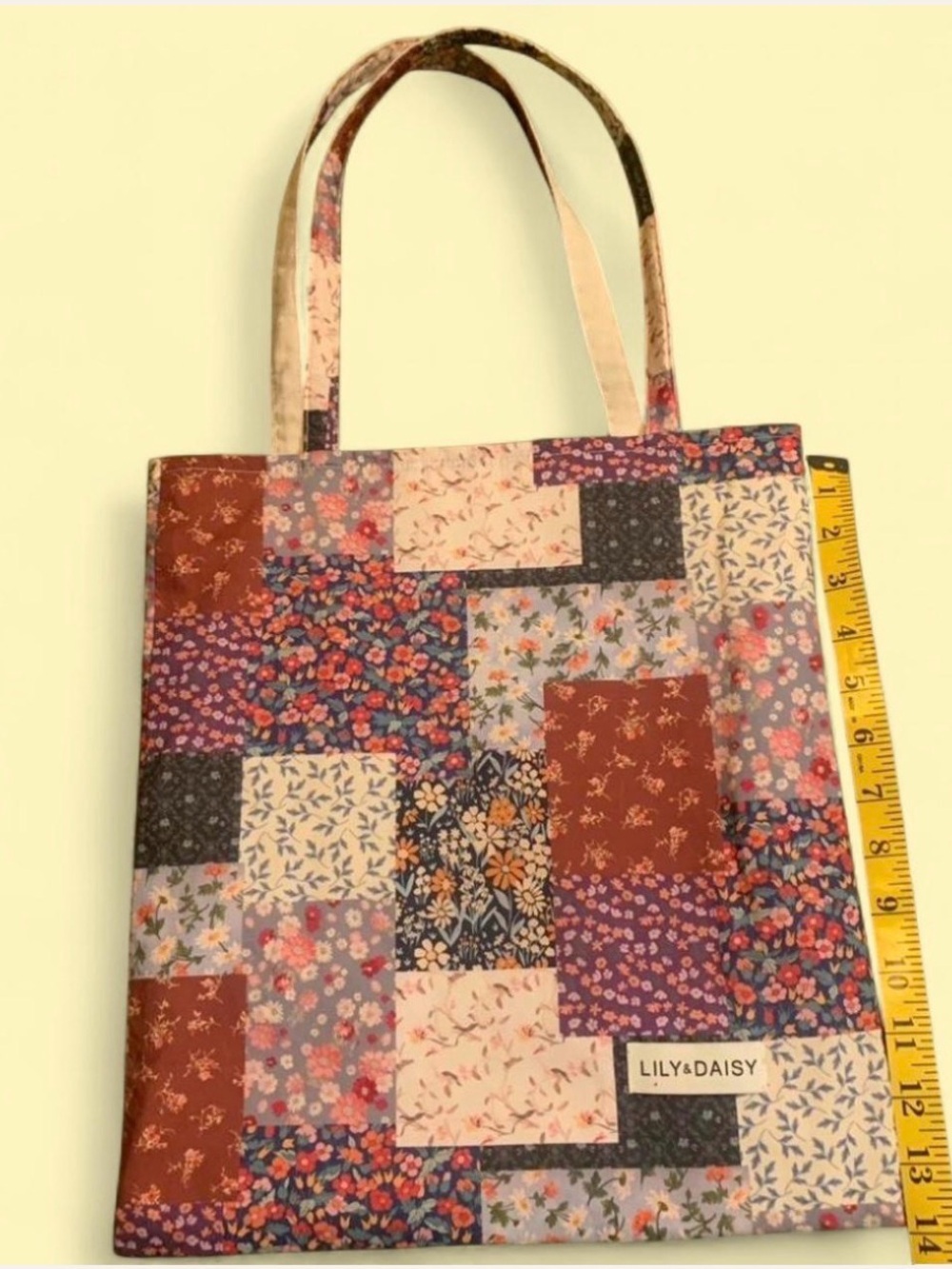 Patchwork Floral Tote Bag in Multicolor by Lily & Daisy